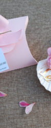 Concha floral rosa personalizada com nome